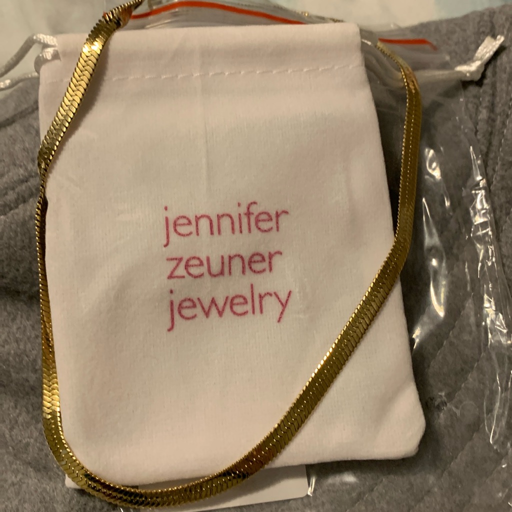 $187 Msrp Jennifer Zeuner Chain Karli Necklace Gold Vermeil